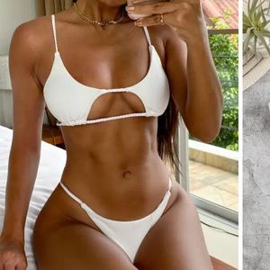 Two piece bikini - white size M